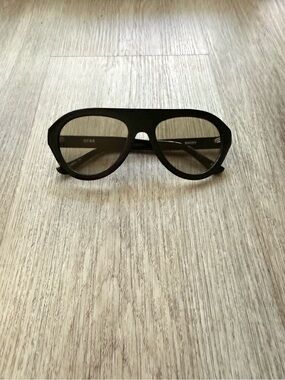 otra maddy black oversized aviator retro classic modern sunglasses eyewear NEW